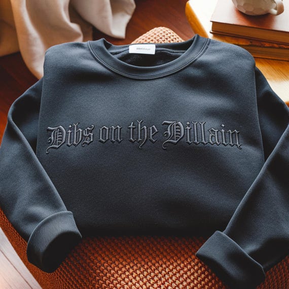 Embroidered Dark Romance Shirt: Villain Era Fantasy Reader Tee