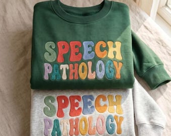 Embroidered Speech Therapist Sweatshirt: Personalized SLP Gift Nurse Hoodie - Christmas For Nurse