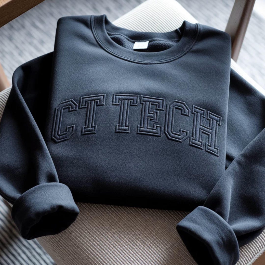 Embroidered CT Tech Sweatshirt, Radiology Technologist Gift - Etsy