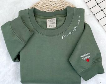Custom Embroidered Collar Sweatshirt: Personalized Crewneck Gift
