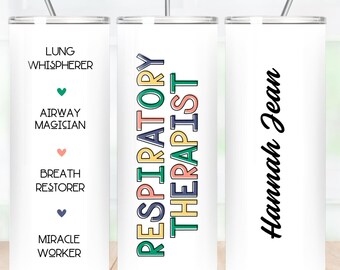Bekerverpakking ademhalingstherapeut: 20 oz sublimatieontwerp (PNG)
