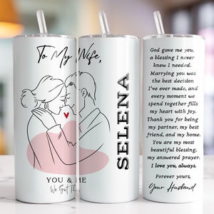 Vaso para mi esposa PNG, envoltorio para vaso de regalo de aniversario, envoltorio para vaso personalizado para esposa, tú y yo tenemos este vaso PNG, archivo de sublimación para esposa