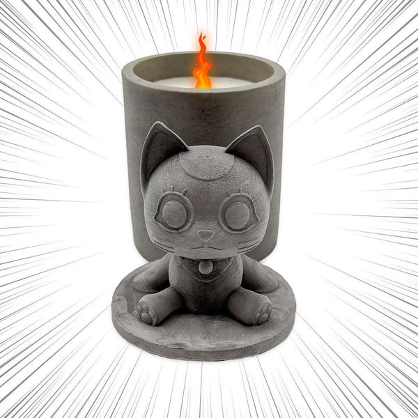 Turbo Granny - Anime Inspired Cement Candle | Dandadan | Anime Gifts | Anime Fan | Dandadan Merch | Turbo Granny Merch | Neko Candle |