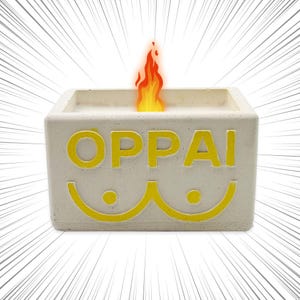 Oppai - Anime Inspired Cement Candle | One Punch Man | Anime Gifts | Anime Fan | One Punch Man Merch | Saitama Merch | Anime Candle