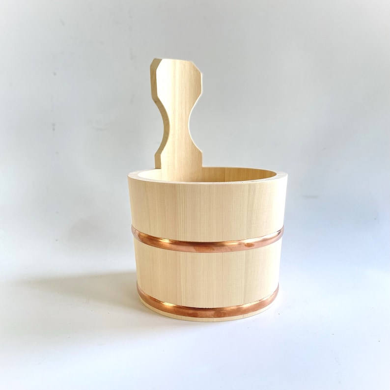 JapaneseCraftsGoods Hinoki Wood Bath Bucket - Thumbnail 4