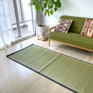 L.74.8&quot;/190cm | Authentic Handwoven Japanese Tatami Mat | Eco-Friendly Natural Igusa Rush Grass | Traditional Tatami Rug | Made in Japan