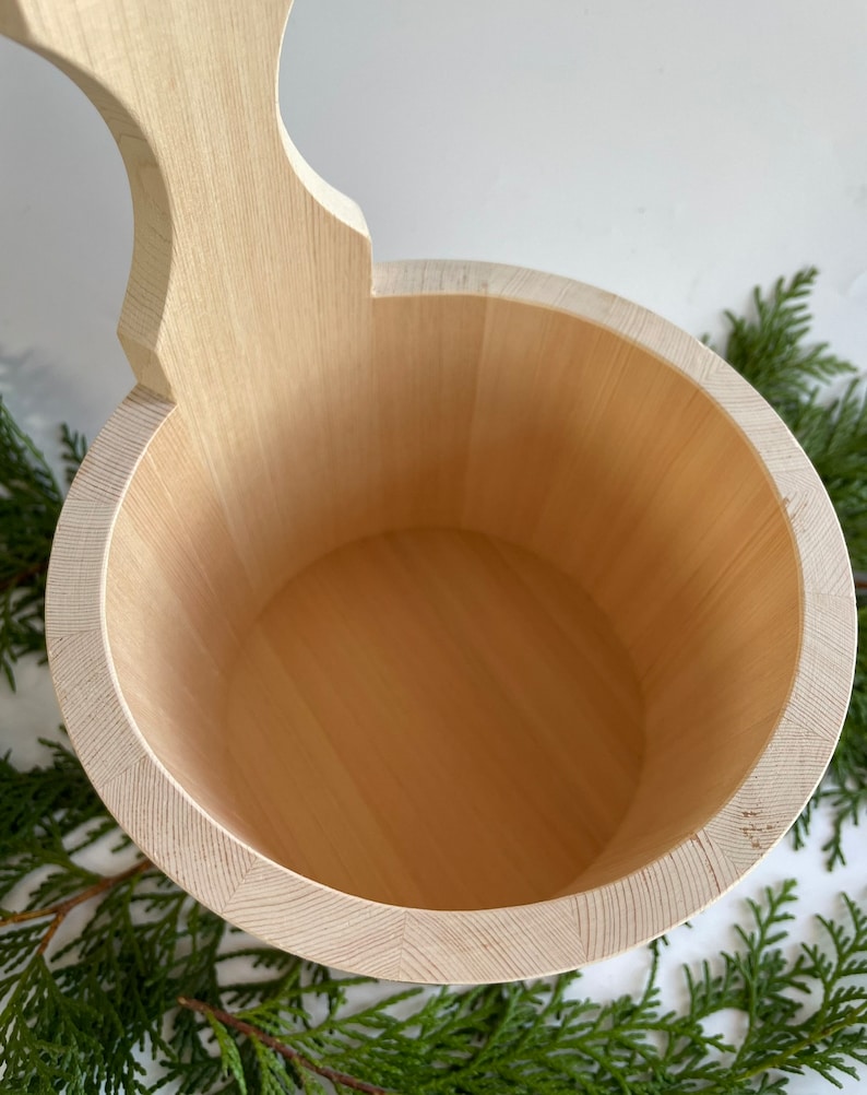 JapaneseCraftsGoods Hinoki Wood Bath Bucket - Thumbnail 5