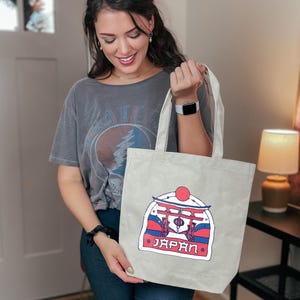 Japan Tote Bag, Japan Wedding Gift, Japan Bachelorette Gift, Wedding Favors, Tokyo Souvenir, Japan Travel Bag, Japan Travel Tote