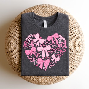 Coquette Pink Bows Shirt, Coquette Sweatshirt, Soft Girl Shirt, Coquette Aesthetic Shirt, Cute Bow Shirt, Pink Ribbon Shirt, Gift for her