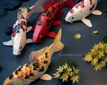 Paper Koi Lantern: DIY fish lamp kit (15-Pack)