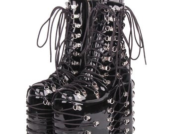 20cm 厚底ブーツ コスプレ コスプレ 厚底 20cm 美品】厚底ブーツ 20センチヒール コスプレ