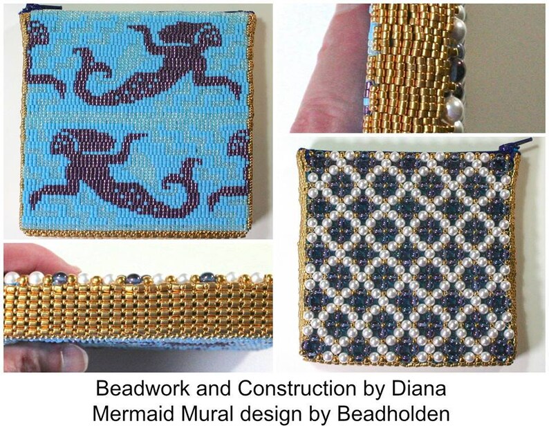 2 Bead Patterns for the Price of 1 Mermaid Mural Cuff Bracelet Loom or 4 Drop Odd Bead Pattern image 10