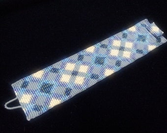 4 Bead Patterns for the Price of 1 - Plaid Cuff and Thin Bracelets - 2 Colorway Loom or Peyote