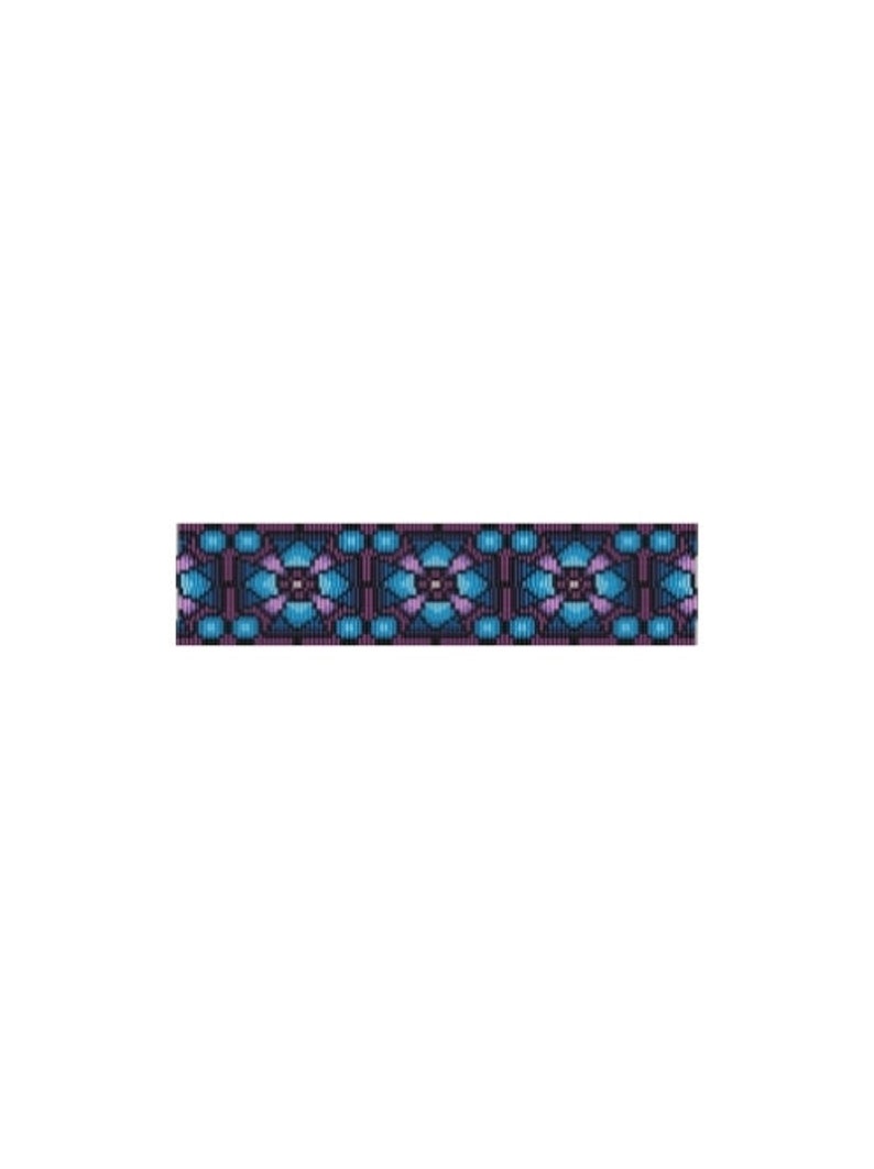 Stained Glass Cuff Bracelet Loom or 9 Drop Even Peyote Bead Pattern image 6