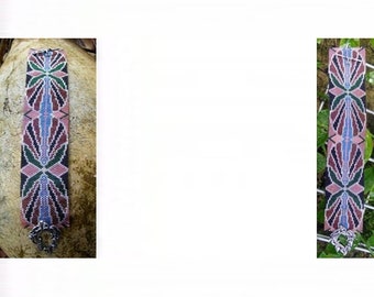 2 Bead Patterns for the Price of 1 - Art Nouveau Cuff Bracelets - 2 Colorway Loom or 1 Drop Odd Peyote
