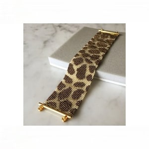 2 Bead Patterns for the Price of 1 - Giraffe Safari Cuff and Thin Bracelets - Loom or 2 Drop Peyote