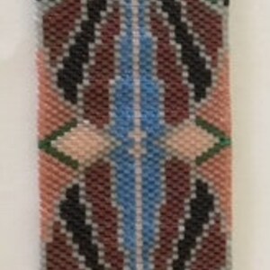 2 Bead Patterns for the Price of 1 Art Nouveau Cuff Bracelets 2 Colorway Loom or 1 Drop Odd Peyote image 2