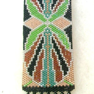 2 Bead Patterns for the Price of 1 Art Nouveau Cuff Bracelets 2 Colorway Loom or 1 Drop Odd Peyote image 5