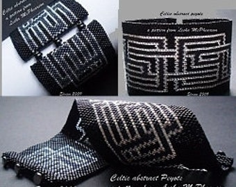 2 Bead Patterns for the Price of 1 - Celtic Abstract Cuff Bracelets - 2 Colorways Loom or 1 Drop Even Peyote