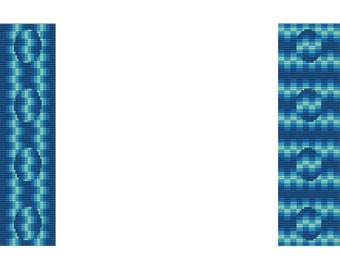 2 Loom Bead Patterns for the Price of 1 - Electric Blue Bracelets - 2 Variations