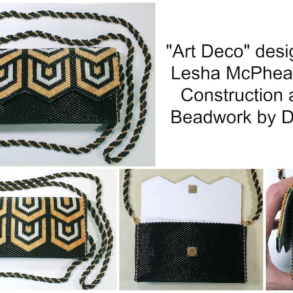 Art Deco Evening Bag - 1 Drop Odd Peyote Bead Pattern - Miyuki Size 8 Delicas