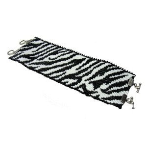 2 Bead Patterns for the Price of 1 - Zebra Safari Cuff and Thin Bracelets - Loom or 2 Drop Even Peyote