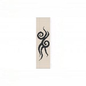 Tattoo Cuff Bracelet - Loom or 8 Drop Odd Peyote Bead Pattern