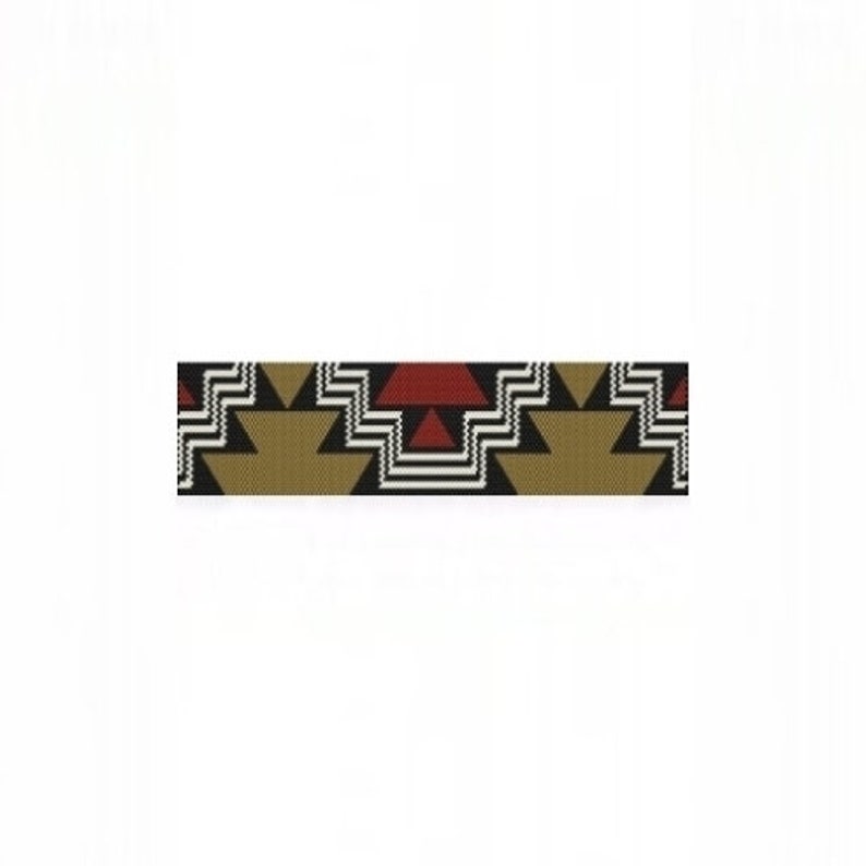 Aztec Steps Cuff Bracelet Loom or 1 Drop Even Peyote Bead Pattern image 5