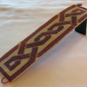 Celtic Knot Cuff Bracelet - Loom or 1 Drop Even Peyote Bead Pattern