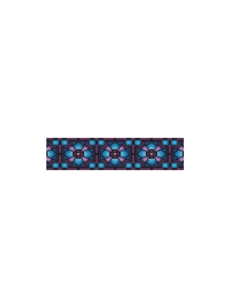 Stained Glass Cuff Bracelet Loom or 9 Drop Even Peyote Bead Pattern image 5