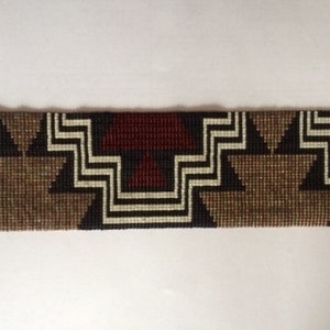 Aztec Steps Cuff Bracelet Loom or 1 Drop Even Peyote Bead Pattern image 2