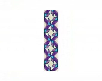 2 Bead Patterns for the Price of 1 - NA Quilt Blocks Cuff Bracelets - 2 Versions Loom or Even Peyote (8 and 9 drop)