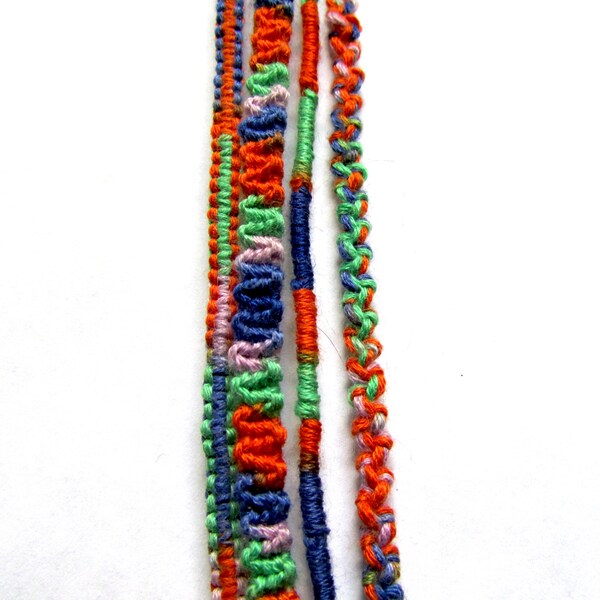 Friendship Bracelet-Stacked Rainbow