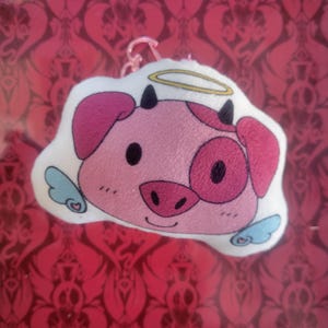 Fat Nuggets angel plush keychain