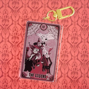 Huskerdust losers tarot keychain