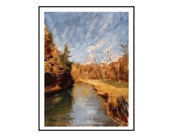 Landscape River Oil Painting