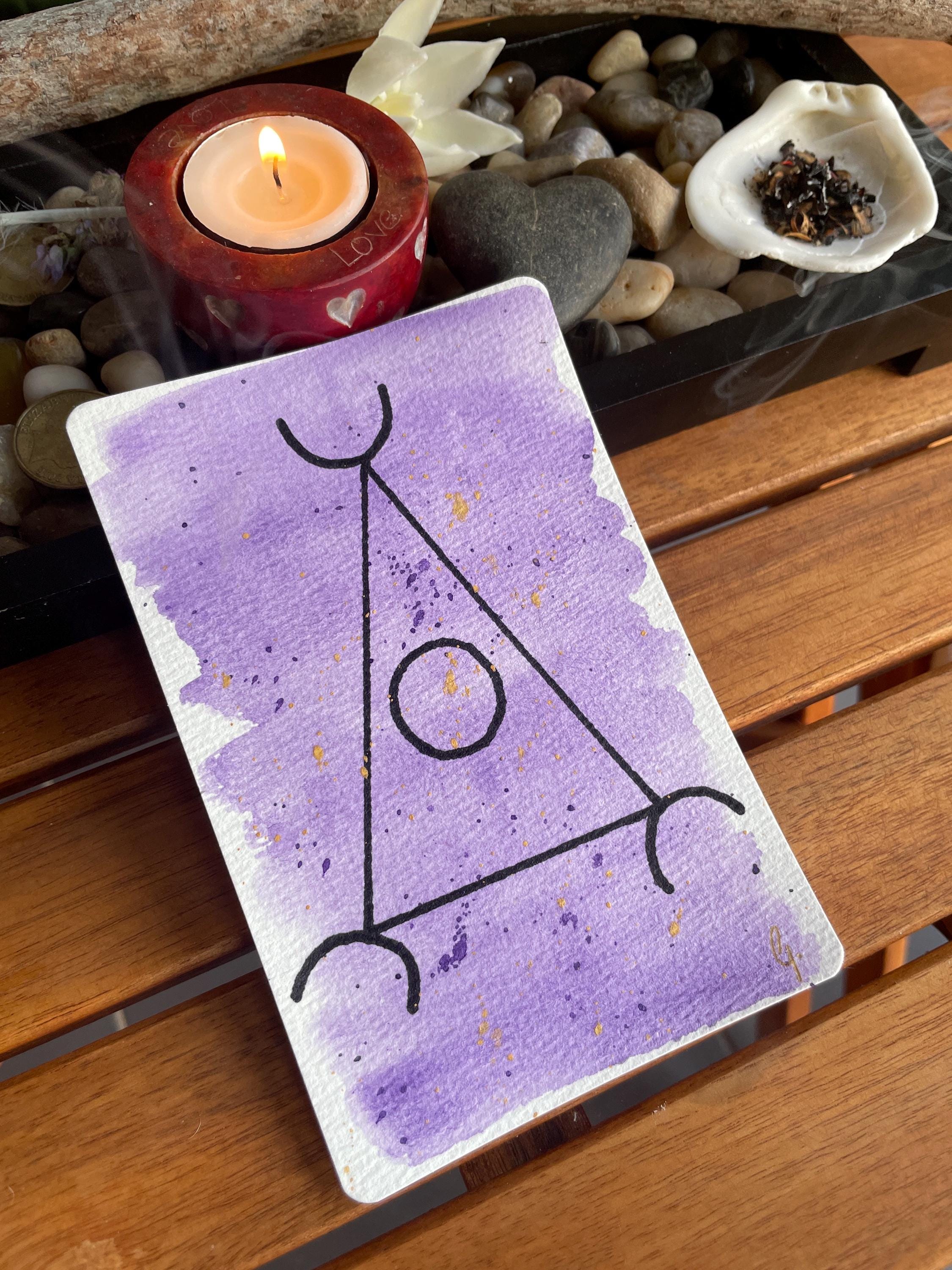 ENLIGHTENMENT Janarric Rune, Sea Symbols Card, Watercolour Handpainted ...