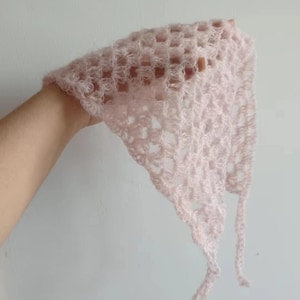 Hook woven headscarf,Swiss Dots Cotton Triangle Or Square Shape Headscarf/Bandana headbands UK/Cottage Hair Scarf