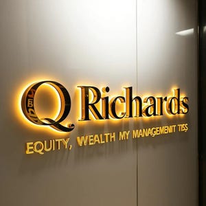 Letrero con logotipo para empresas, letrero de metal 3D, letrero de oficina retroiluminado, letrero iluminado con halo, letrero de empresa, letrero de salón LED, letras de pared de metal grandes