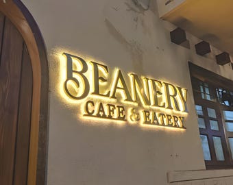Custom Sign, Backlit Business Sign, Illuminated Logo Sign, Personalized 3D Signboard, Office Sign, LED Sign, Channel Letters, Salon Sign