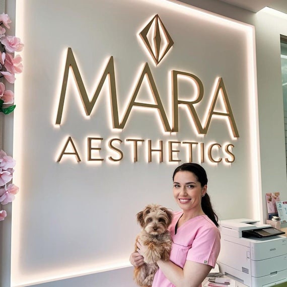 3D Backlit Sign, Clinic Business Sign, Custom Metal Letters for office, LED Sign, Bakery Logo Sign, Outdoor Light Sign, Beauty Salon Decor