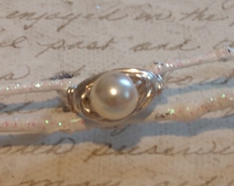 Pearl Ring, Handmade Ring, Ladies Accessory