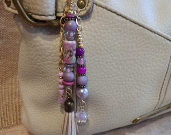 Purse Charm, Backpack Charm, Handmade Gift Ideas, Handbag Bling, Purse Accessories, Gift for Her, Summer Bling, Lavender, Ladies Accessories