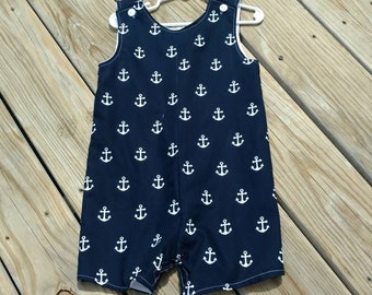 boys anchor outfit / boys beach clothing / anchors / handmade baby gift / boys nautical birthday / baby boy beach wear / toddler boy outfit