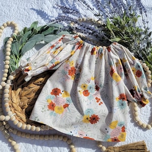 grote of kleine meisjes herfst bloemen boerenjurk met lange mouwen / terug naar school jurk / familiefoto herfstjurk bij de pompoen patch / halloween