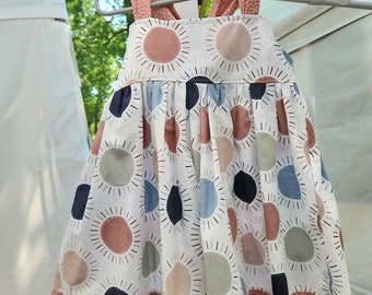 big or little girls mod sun adjustable dress / 1st birthday dress / boho sun dress / summer family photo shoot dress