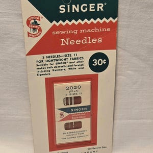 Vintage Singer Sewing Machine Needles Size 11  ~ New Old Stock