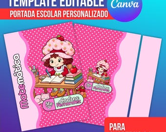 Copertina modificabile per un quaderno scolastico A4 personalizzato