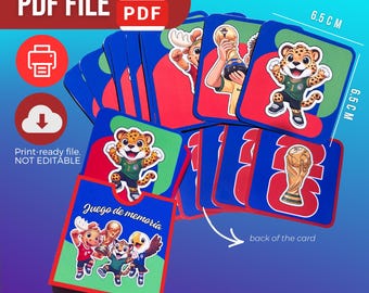 Memory game for children - soccer game