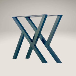 Dining Steel Desk Legs - SANDTIMER HALF | Modern Metal Table Legs | Dining Steel Desk Legs | Industrial Design | Heavy Duty Table Legs